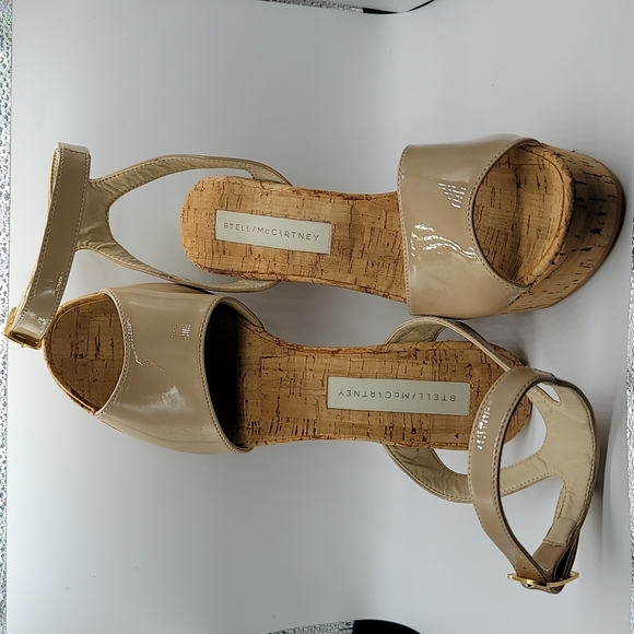 Stella McCartney patent leather/cork sandals Size 40 - Picture 4 of 12